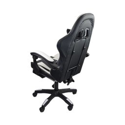 Cadeira Gamer Stillus Ergonômica com Apoio para Os Pés - Preta / Branca - 9