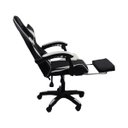 Ver imagem 4 de Cadeira Gamer Stillus Ergonômica com Apoio para Os Pés - Preta / Branca + E-book