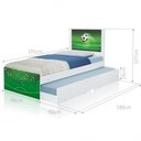 Ver imagem 2 de Cama Bicama Juvenil Adesivada Copa Futebol com Colchões