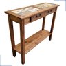 Aparador Buffet 100 Cm Retrô Rustico de Madeira Maciça Imbuia Multiuso Organizador Bancada Balcão - 2