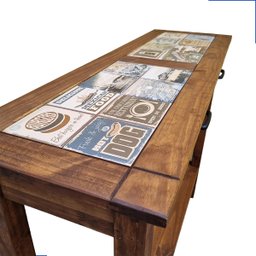 Aparador Buffet 100 Cm Retrô Rustico de Madeira Maciça Imbuia Multiuso Organizador Bancada Balcão - 3