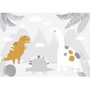 Ver imagem 2 de Tapete Infantil Emborrachado Antiderrapante Divertido 95cmx130cm Dino Clear