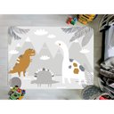 Ver imagem 1 de Tapete Infantil Emborrachado Antiderrapante Divertido 95cmx130cm Dino Clear