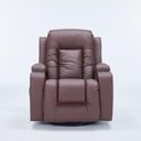 Ver imagem 4 de Poltrona do Papai Sala Giratória Reclinável Manual Austin Aquecimento Massagem Pu Marrom Chocolate