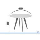 Ver imagem 3 de Mesa Cozinha Acerola Madeira c/Vidro 109cm Madeira/Off Cimol