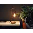 Ver imagem 3 de Luminária de Mesa Taschibra Flam Metal/Madeira E27 Bivolt Cobre