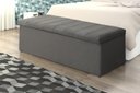Ver imagem 2 de Calçadeira Baú Vitoria 120 cm Suede Cinza