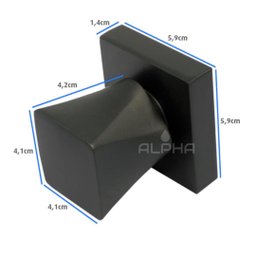 Acabamento Registro Banheiro Padrão Deca Metal Preto Robusto - 2