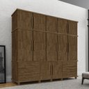 Ver mais imagens de Guarda Roupa Casal Triplex 12 Portas 00103500 Malbec Lpa