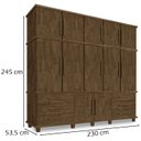 Ver imagem 4 de Guarda Roupa Casal Triplex 12 Portas 00103500 Malbec Lpa