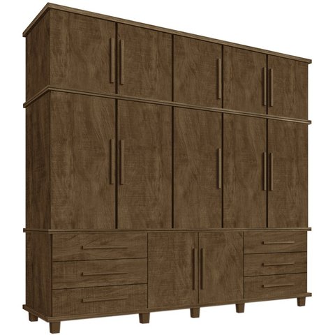 Guarda Roupa Casal Triplex 12 Portas 00103500 Malbec Lpa