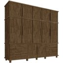 Ver imagem 1 de Guarda Roupa Casal Triplex 12 Portas 00103500 Malbec Lpa