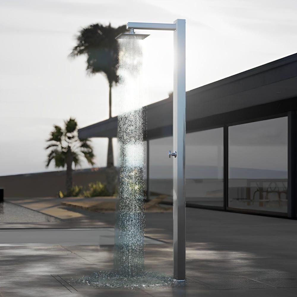 Ducha para Piscina Aço Inox 25x25 Cano 3/4 e Coluna Sodramar - 5