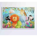 Ver imagem 1 de Quadro Infantil Animais 90x60 Cm Adesivo Fotográfico