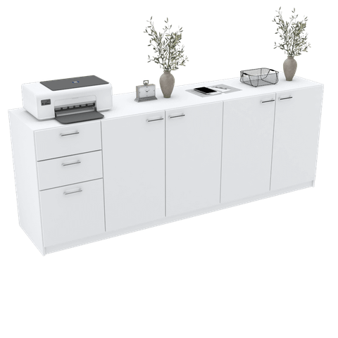 BALCÃO ORGANIZADOR ESCRITÓRIO 270CM M515.B (ESCRITÓRIO) MUNDI MOVEIS