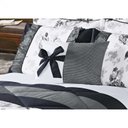 Ver imagem 4 de Kit Edredom Casal Queen Vitória 07 Peças - Branco/Preto