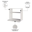 Ver imagem 3 de Suporte Micro-ondas Forno Armário Aéreo 60cm 1 Prateleira Aura M24 Branco - Mpozenato