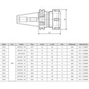 Ver imagem 5 de Porta Pinça Er Modelo Sk50 - Er32-70 - Hqt - Din 69871