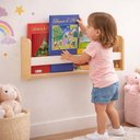Ver imagem 6 de Porta Livros Infantil MDF Prateleira Parede Montessori Organizador Quarto Crianca Leitura Brinquedot