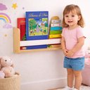 Ver mais imagens de Porta Livros Infantil MDF Prateleira Parede Montessori Organizador Quarto Crianca Leitura Brinquedot