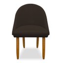 Ver imagem 2 de Cadeira Decorativa Estofada para Sala Recepção Cozinha Lua Star Veludo Marrom do Lar Móveis e Decora