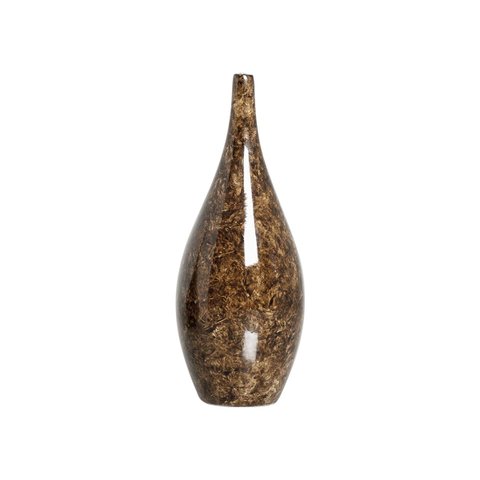 Vaso Decorativo de Cerâmica Jasmim Marrom Petra 28x12 cm