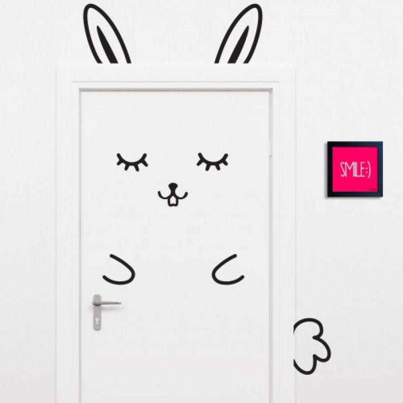 Adesivo Decorativo para Parede ou Porta Stixx - Cute Bunny