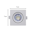 Ver imagem 2 de Kit 2 Mini Luminária Led Spot Smd Quadrado de 3w (branco) de Teto com Facho Foco de Luz Direcionável