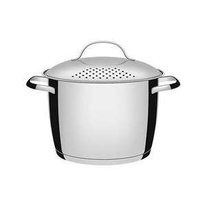 Espagueteira Aco Inox com Fundo Triplo 22cm