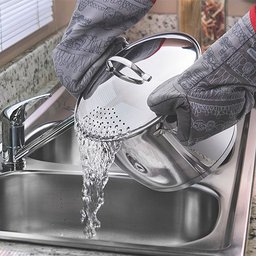 Espagueteira Aco Inox com Fundo Triplo 22cm - 3