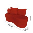 Ver mais imagens de Namoradeira Sofá 2 Lugares Yara Orgânica Couro Vermelho