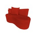 Ver imagem 2 de Namoradeira Sofá 2 Lugares Yara Orgânica Couro Vermelho