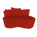Ver imagem 3 de Namoradeira Sofá 2 Lugares Yara Orgânica Couro Vermelho
