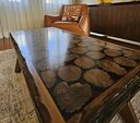 Ver imagem 3 de Mesa de Centro Palanques de Guajuvira Madeira Maciça e Resina