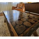 Ver imagem 3 de Mesa de Centro Palanques de Guajuvira Madeira Maciça e Resina