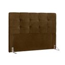 Ver imagem 1 de Cabeceira Cama Box Estofada Casal Casal Clean Suede Marrom Chocolate - Simbal
