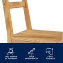 Ver imagem 6 de Mesa de Madeira Maciça com 4 Cadeiras Mandacaru Yescasa Bege/Amêndoa