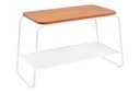 Ver imagem 1 de Mesa Lateral Letti Banco Sapateira Industrial Elegante Studio Metal Madeira Branco
