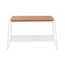 Ver imagem 2 de Mesa Lateral Letti Banco Sapateira Industrial Elegante Studio Metal Madeira Branco