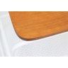 Mesa Lateral Letti Banco Sapateira Industrial Elegante Studio Metal Madeira Branco - 6