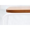 Mesa Lateral Letti Banco Sapateira Industrial Elegante Studio Metal Madeira Branco - 7