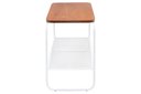 Ver imagem 4 de Mesa Lateral Letti Banco Sapateira Industrial Elegante Studio Metal Madeira Branco