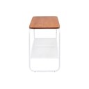 Ver imagem 4 de Mesa Lateral Letti Banco Sapateira Industrial Elegante Studio Metal Madeira Branco