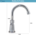 Ver imagem 7 de Torneira Automática Lavatório Bica Móvel Bancada Toda em Metal