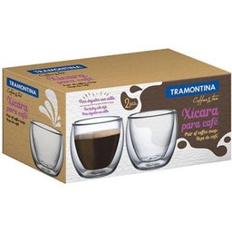 Conjunto De Xícaras Para Café Em Vidro 2 Peças - Tramontina - 2 Conjunto De Xícaras Para Café Em Vidro 2 Peças - Tramontina - 2