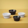 Kit 12 Ramekin 30ml Molho Maionese Shoyu Restaurante Preto Ramequim Oriental Uno Coza Canelado - 5