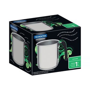 Fervedor Tramontina em ACO INOX Fundo Triplo com Cabo de Silicone 14 CM 2,0 L