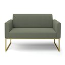 Ver imagem 5 de Sofá 2 Lugares Namoradeira Industrial Dourado Marisa Bouclê Pistache D03 - D’Rossi