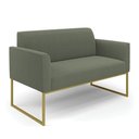 Ver imagem 1 de Sofá 2 Lugares Namoradeira Industrial Dourado Marisa Bouclê Pistache D03 - D’Rossi