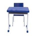 Ver imagem 4 de Kit Escolar Individual Azul Mesa e Cadeira Infantil 03 a 06 Anos